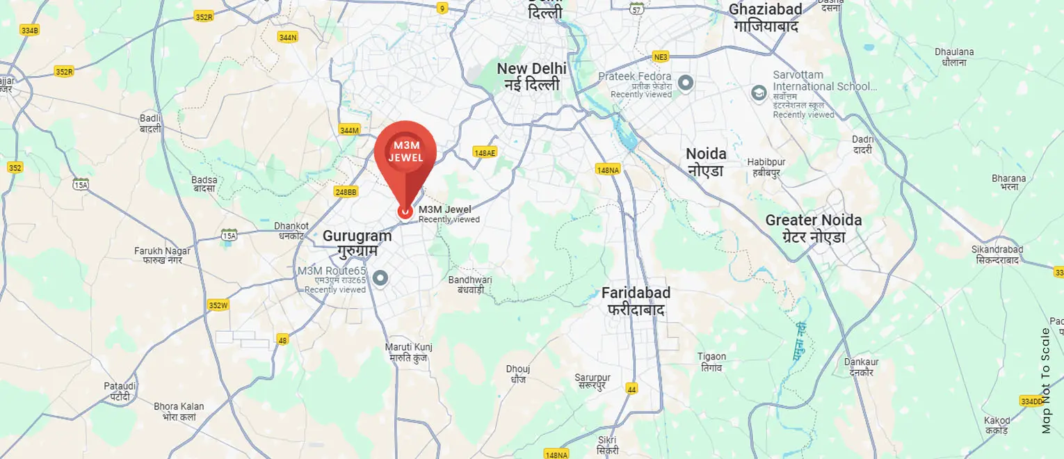 M3M Jewel Sector 25 gurgaon Connectivity Banner